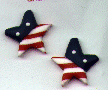 RWB Star Post Earrings