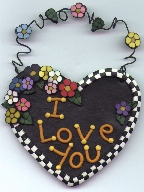 I Love You heart ornament