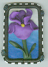 Purple Iris Pin