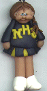 Niles High School Cheerleader Ornament